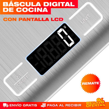 BÁSCULA GRAMERA DIGITAL DE COCINA