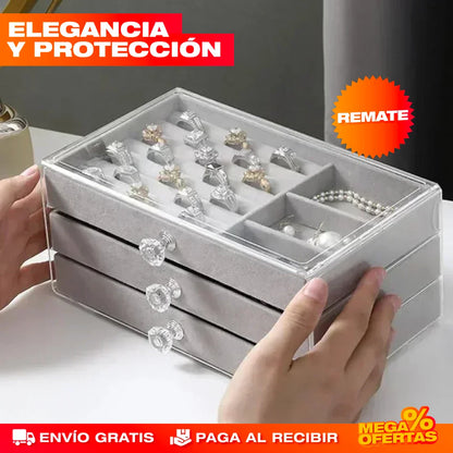 ORGANIZADOR DE JOYAS DE LUJO 3 NIVELES