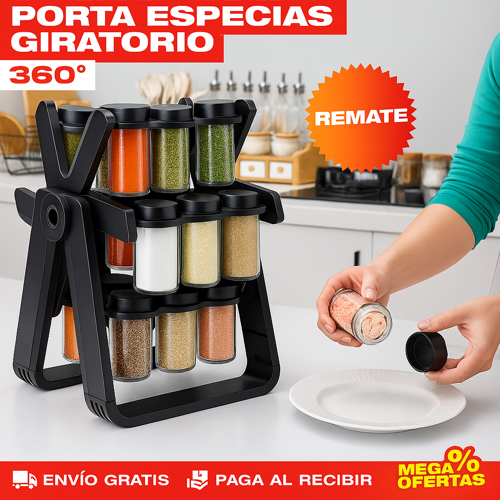 ESTANTE GIRATORIO 360° PARA ESPECIAS