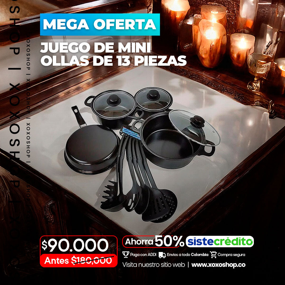 Juego de ollas de 13 piezas