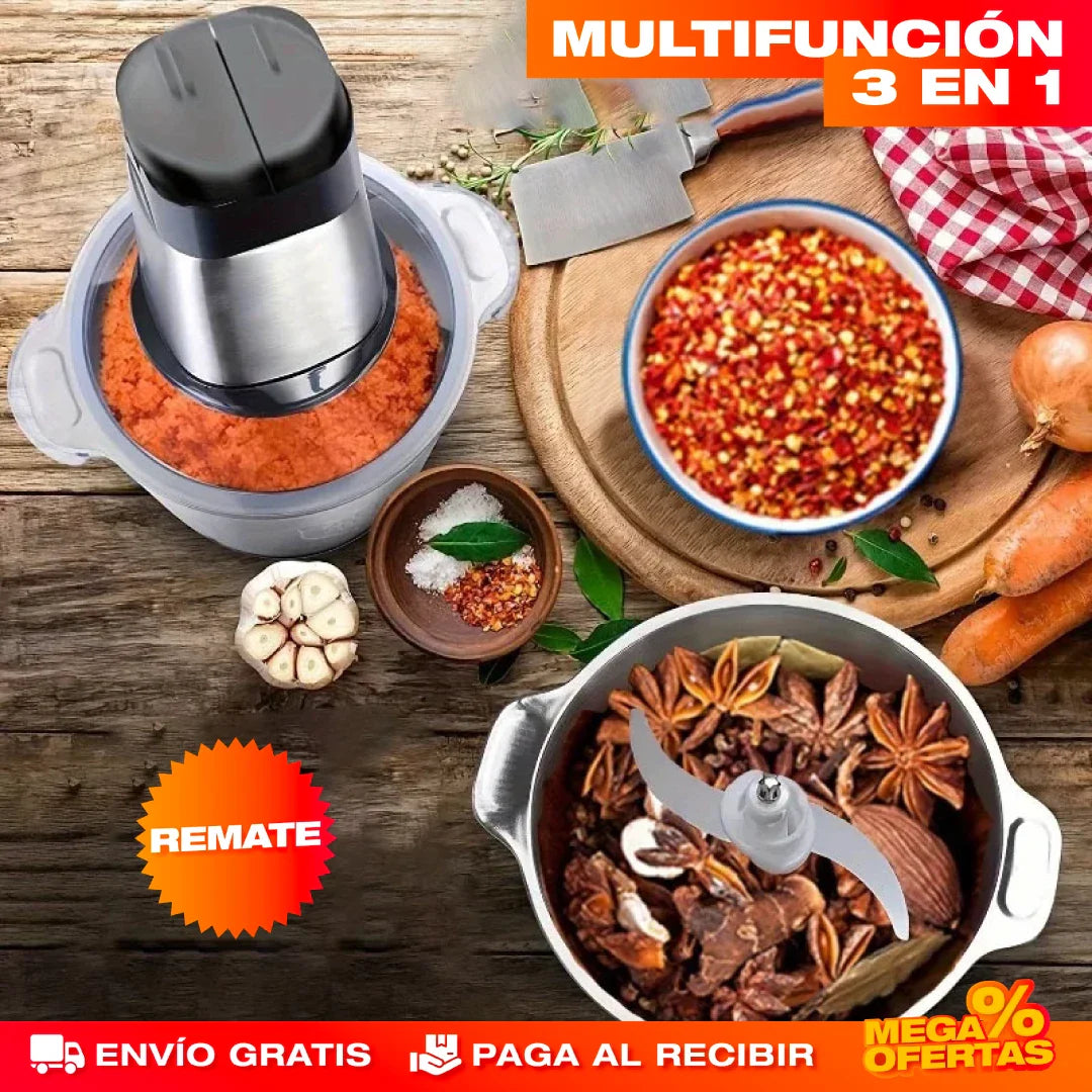 MOLINO PICADOR ELÉCTRICO ACERO INOXIDABLE 🔥2 LITROS🔥 (TAMAÑO GRANDE)