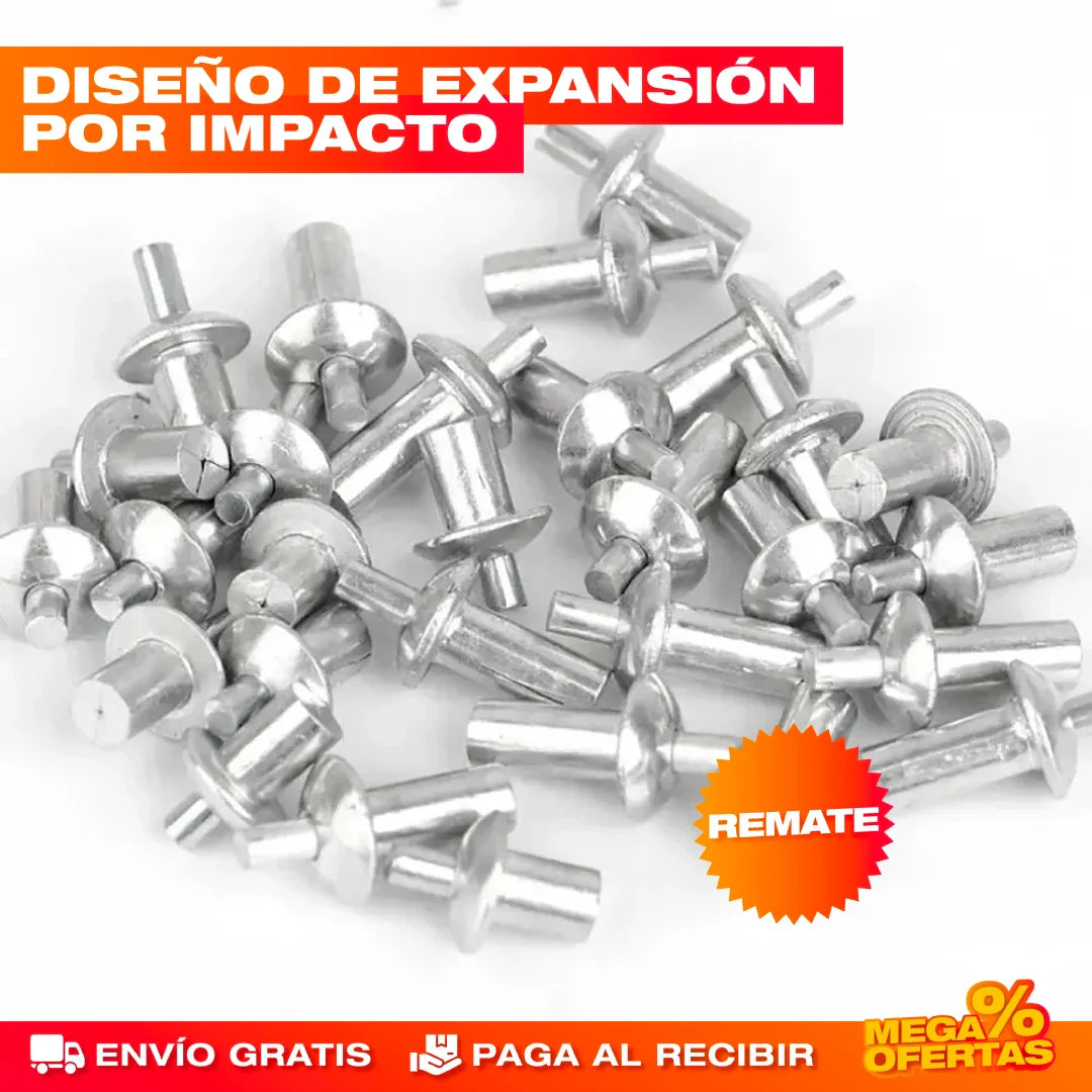 SET X 100 REMACHES EXPANSIVOS DE GOLPE