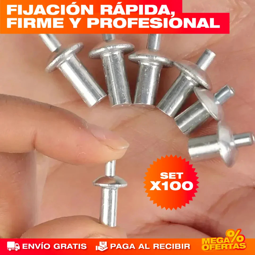 SET X 100 REMACHES EXPANSIVOS DE GOLPE