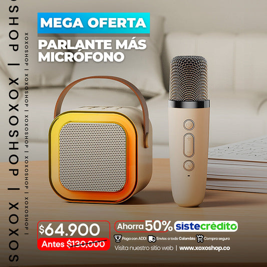 Mini parlante mas microfono  KARAOKE