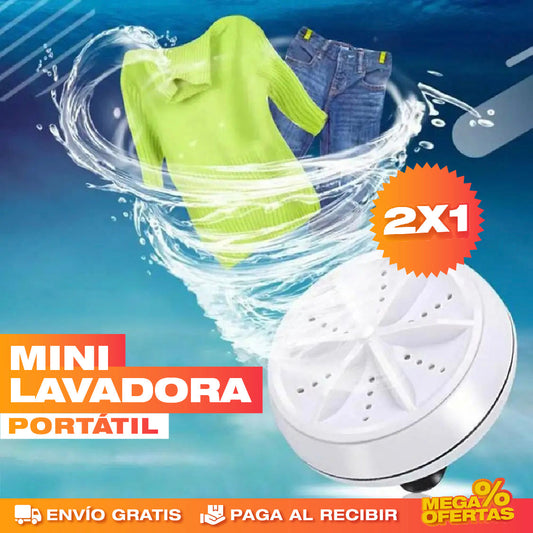PROMO 2X1 MINI LAVADORA PORTÁTIL (ULTRA - RÁPIDA)