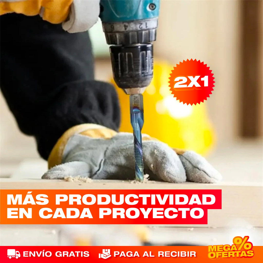 PROMO 2 X 1 SET DE 6 BROCAS DE TITANIO 3 EN 1 PROFESIONALES