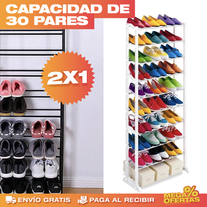 PROMO 2X1 ORGANIZADOR DE ZAPATOS 10 NIVELES