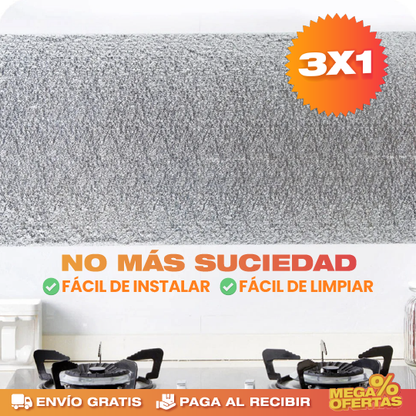 PROMO 3X1 PAPEL ALUMINIO ADHESIVO DE COCINA