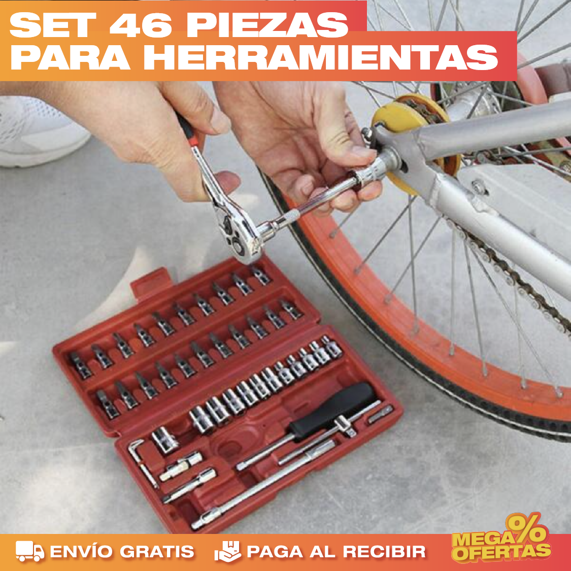 PROMO 2X1 SET DE 46 PIEZAS PARA HERRAMIENTAS ⚒️🔥